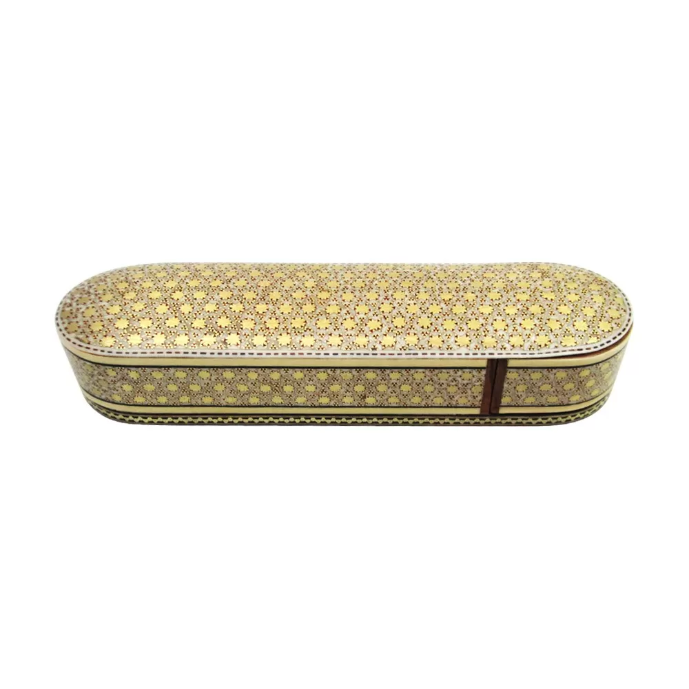 قلمدان خوشنویسی خاتم کاری 20 سانتیمتری